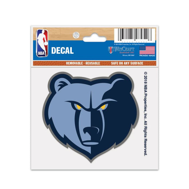 Calcomanía multiusos con el logotipo de Memphis Grizzlies de 3" x 4"
