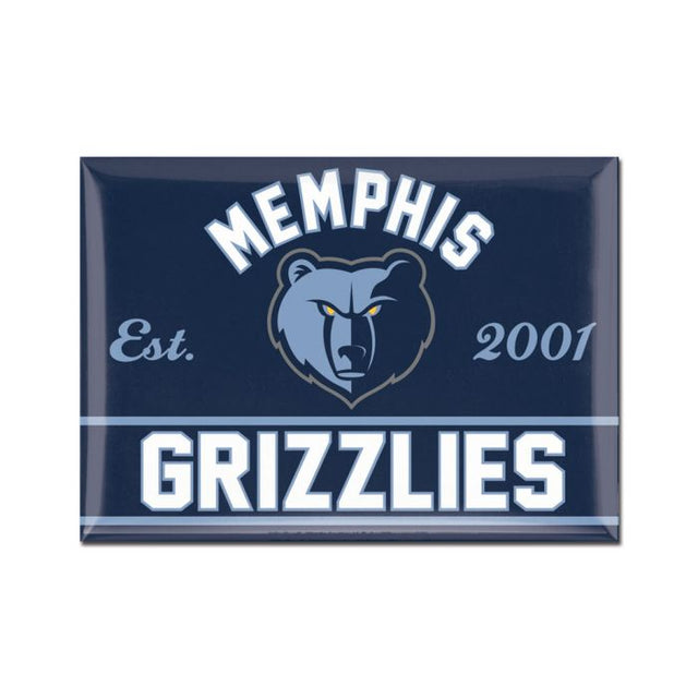 Imán de metal de los Memphis Grizzlies de 2,5" x 3,5"