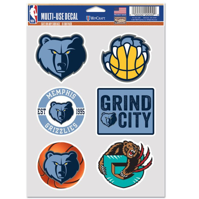 Paquete de 6 ventiladores multiusos de los Memphis Grizzlies