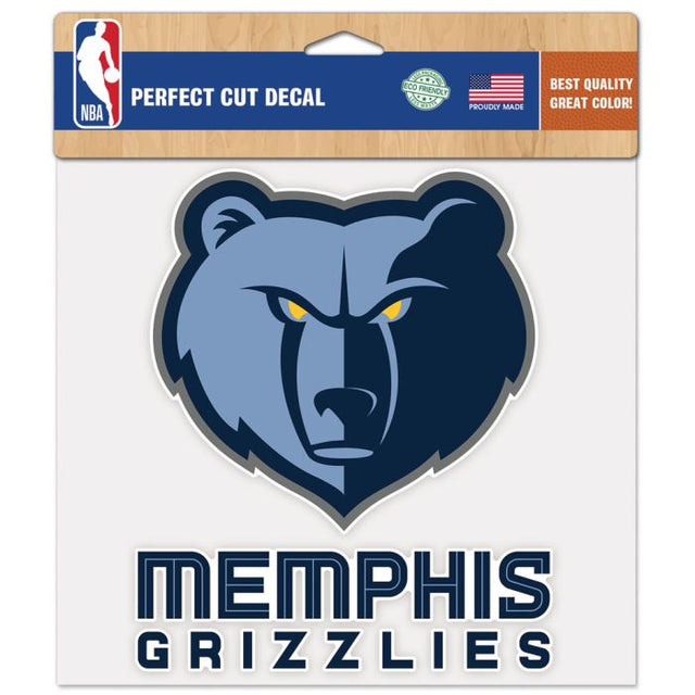 Calcomanía de color de corte perfecto de Memphis Grizzlies de 8" x 8"