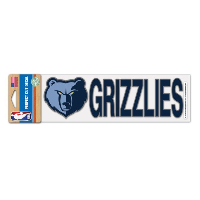 Calcomanías de corte perfecto de los Memphis Grizzlies de 3" x 10"