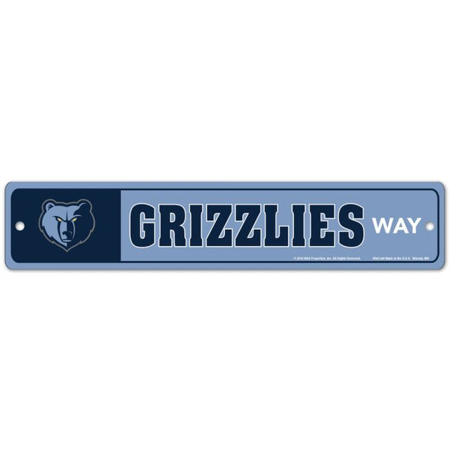 Letrero de calle/zona de los Memphis Grizzlies de 3,75" x 19"