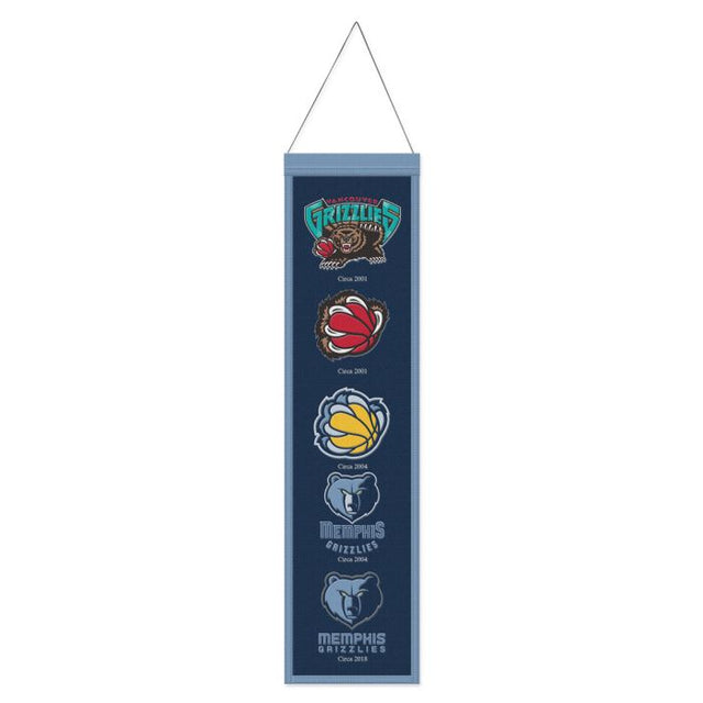 Bandera de lana de los Memphis Grizzlies de 20 x 81 cm