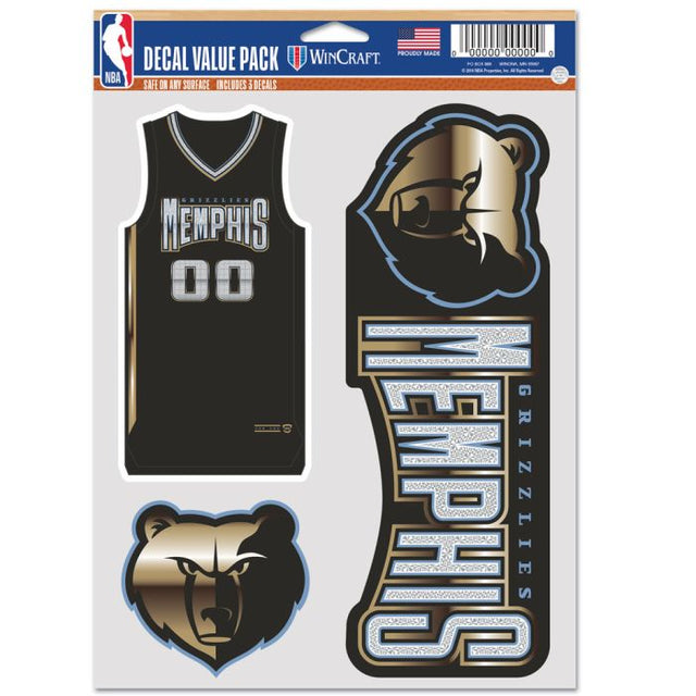 Paquete multiusos para 3 fanáticos de Memphis Grizzlies City