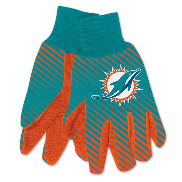 Guantes de dos tonos para adultos de los Miami Dolphins