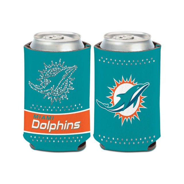 Miami Dolphins Bling Can Cooler 12 oz.