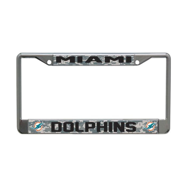Miami Dolphins CAMO Lic Plt Frame S/L Printed