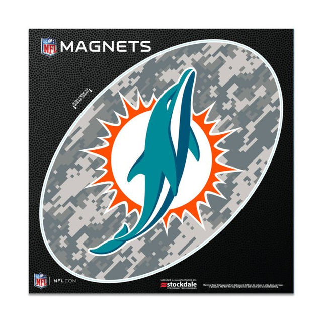 Miami Dolphins CAMO Outdoor Magnets 6" x 6"