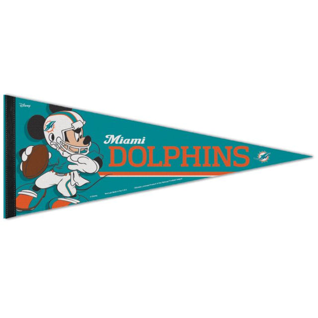 Miami Dolphins / Disney Mickey Mouse Premium Pennant 12" x 30"
