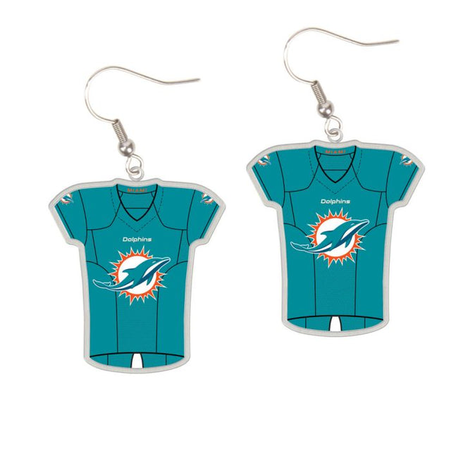 Miami Dolphins Earrings Jewelry Carded Jersey