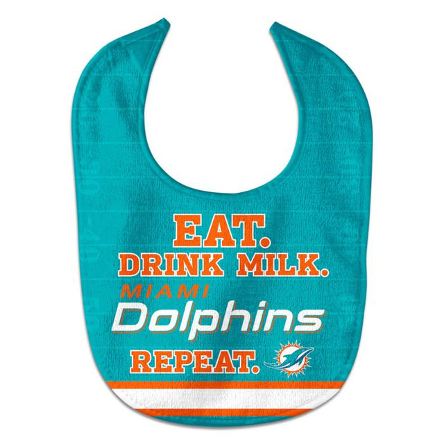 Babero para bebé All Pro de los Miami Dolphins Eat Drink Milk