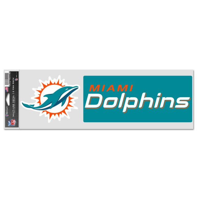 Miami Dolphins Fan Decals 3.75" x 12"