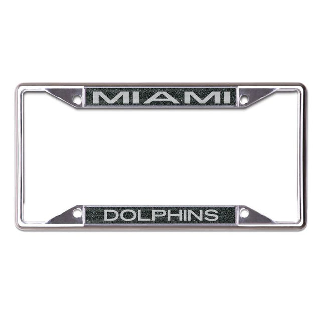 Miami Dolphins GLITTER BACKGROUND Lic Plt Frame S/S Printed