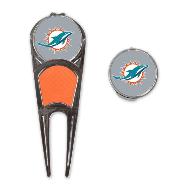 Herramienta para reparar marcas de pelotas de golf de los Miami Dolphins*