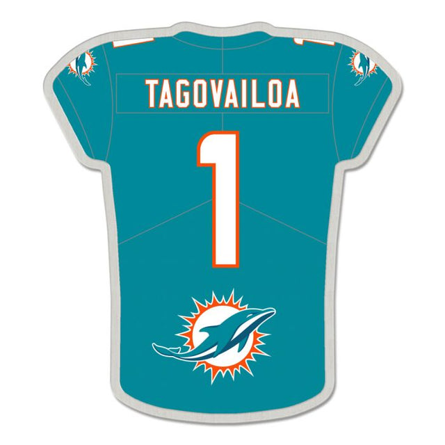 Miami Dolphins Jersey Collector Pin Jewelry Card Tua Tagovailoa