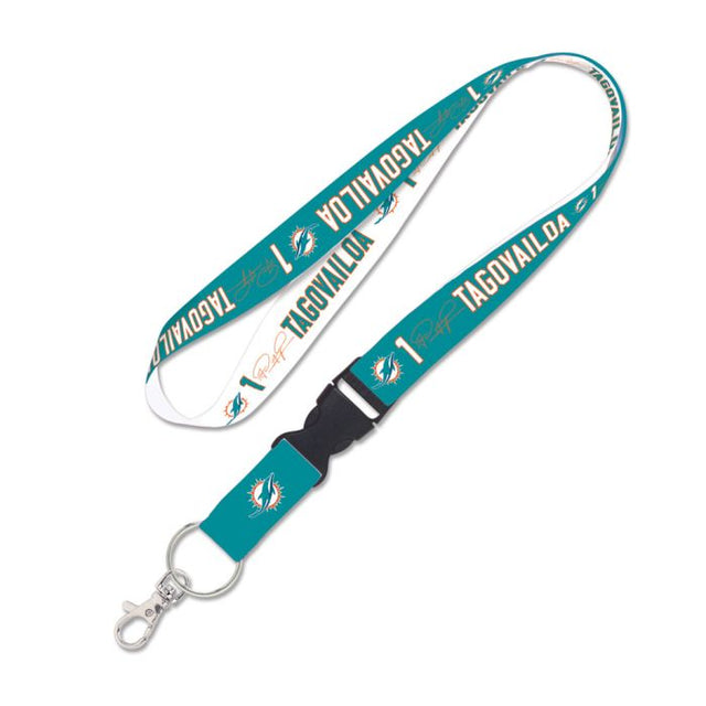 Miami Dolphins Lanyard w/detachable buckle 1" Tua Tagovailoa