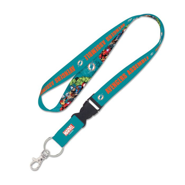 Miami Dolphins / Marvel (C) 2021 Marvel Lanyard w/detachable buckle 1"