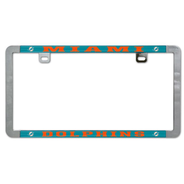 Miami Dolphins Metal Lic. Plate Frame Slim