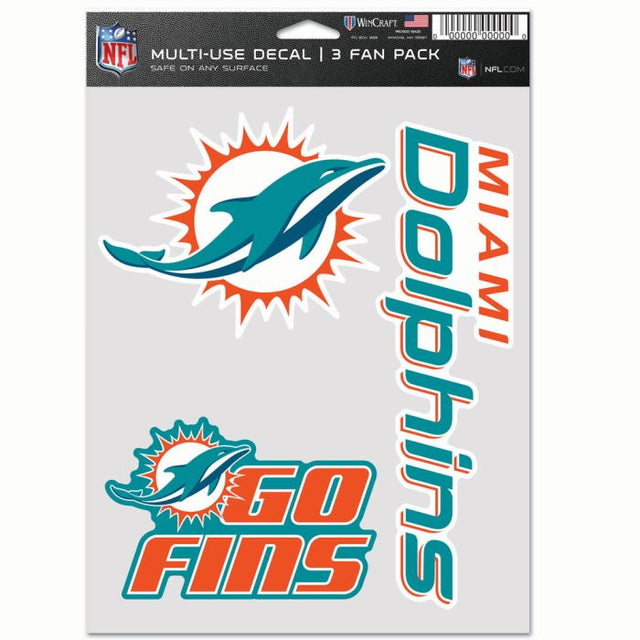 Miami Dolphins Multi Use 3 Fan Pack
