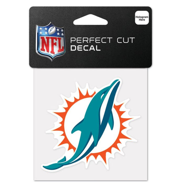 Miami Dolphins Perfect Cut Color Decal 4" x 4"