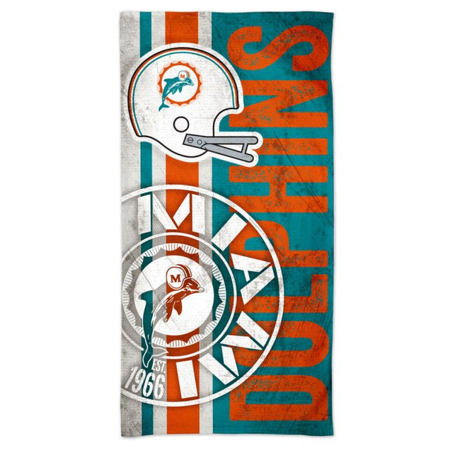 Toalla de playa retro Spectra de los Miami Dolphins de 30" x 60"