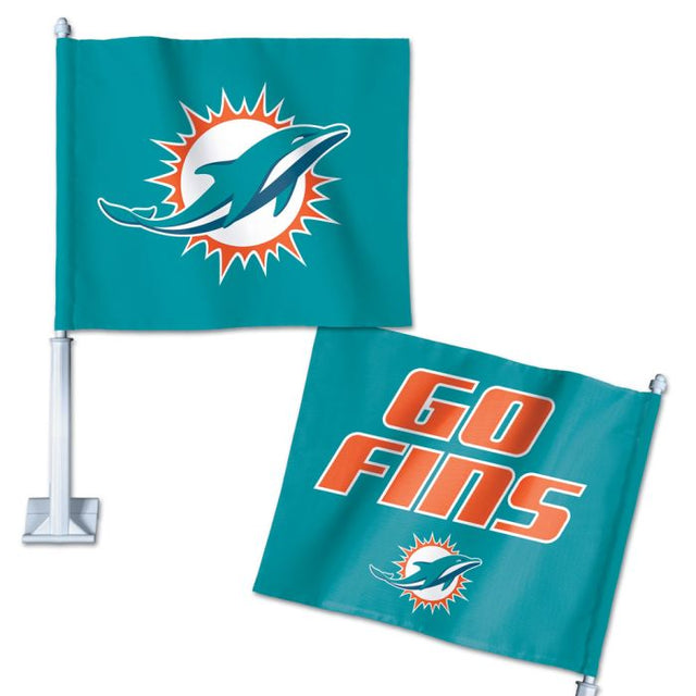 Miami Dolphins Slogan Car Flag 11.75" x 14"