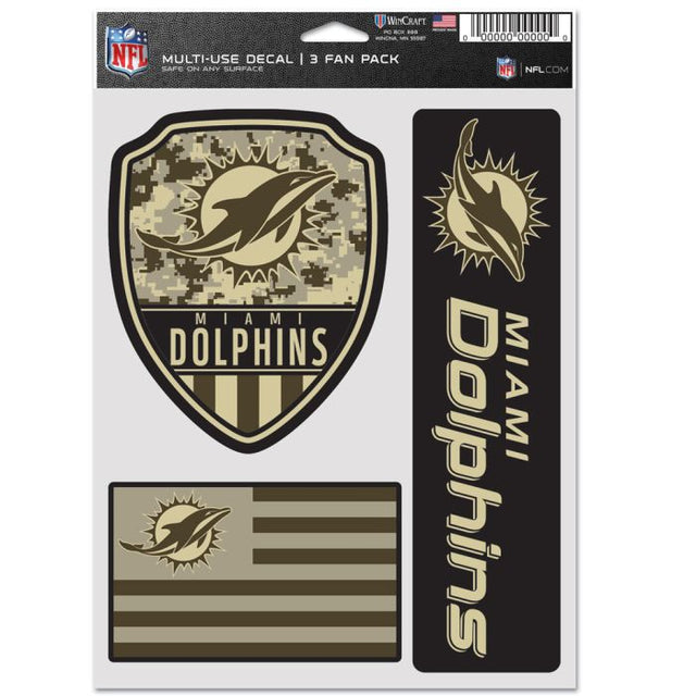 Miami Dolphins Standard Multi Use 3 Fan Pack