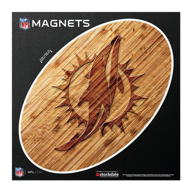 Miami Dolphins WOOD Outdoor Magnets 12" x 12"