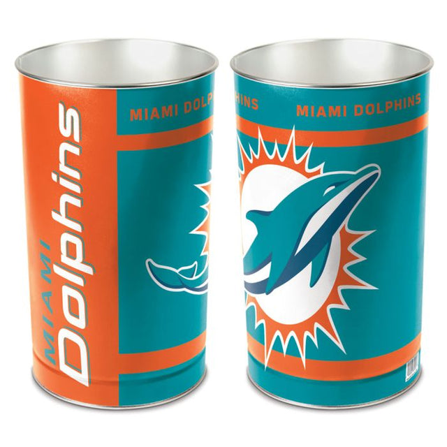 Miami Dolphins Wastebasket - tapered 15"H