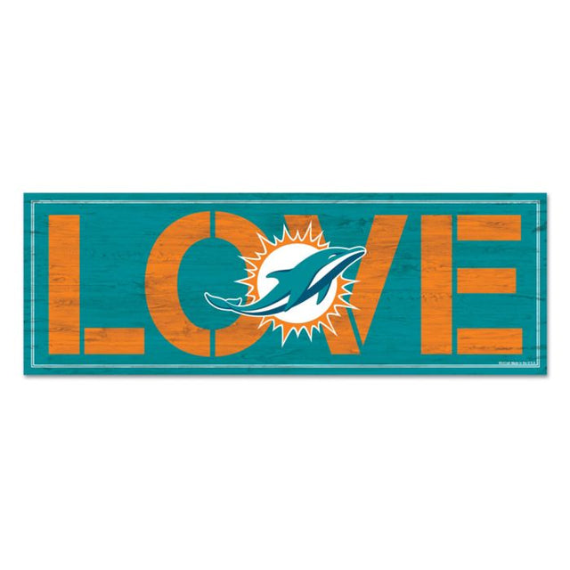Miami Dolphins Wood Sign 8"x23" 1/4" thick