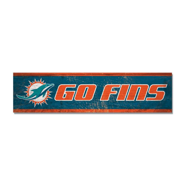 Miami Dolphins Wooden Magnet 1.5" X 6"