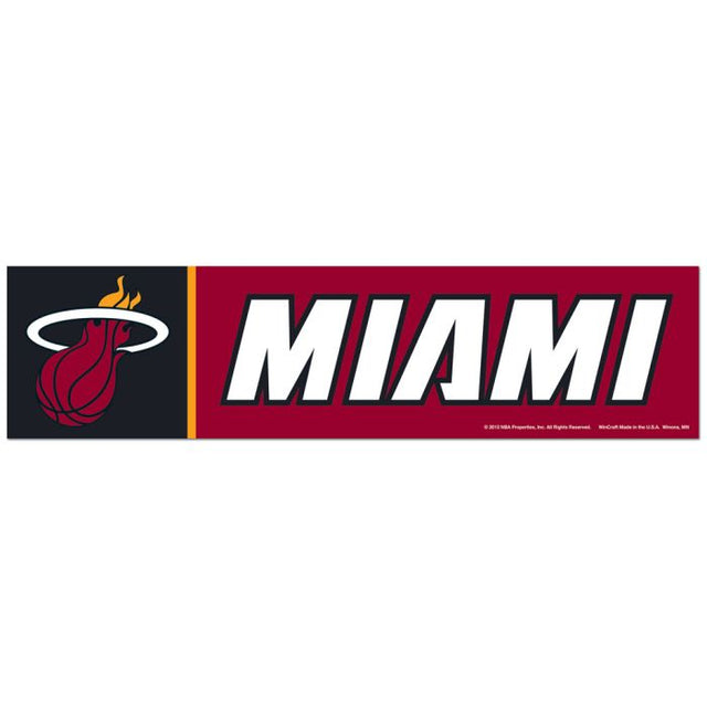 Miami Heat Bumper Strip 3" x 12"