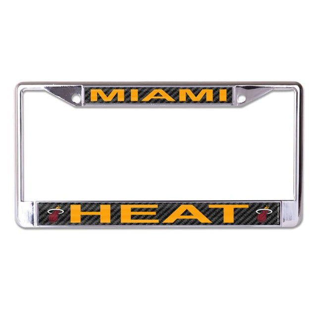Miami Heat CARBON Lic Plt Frame S/L Printed