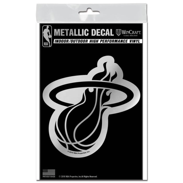 Miami Heat Decal Metallic 3" x 5"