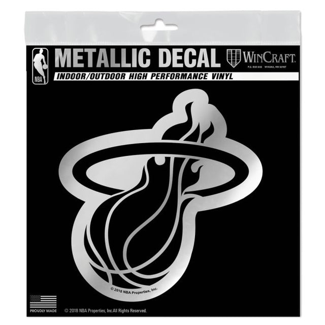 Miami Heat Decal Metallic 6" x 6"