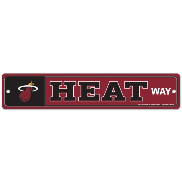 Miami Heat Street / Zone Sign 3.75" X 19"