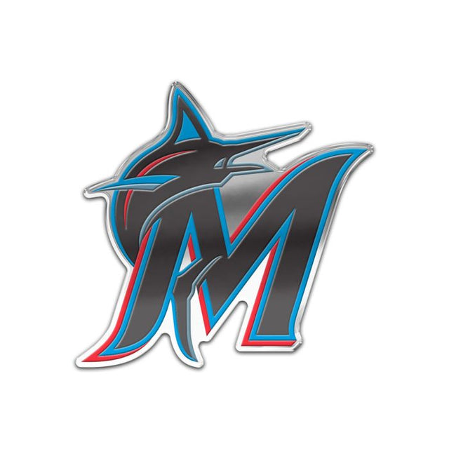 Insignia para auto de los Miami Marlins con color