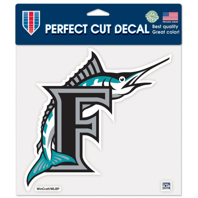 Calcomanía de color de corte perfecto de los Miami Marlins/Cooperstown Cooperstown de 8" x 8"