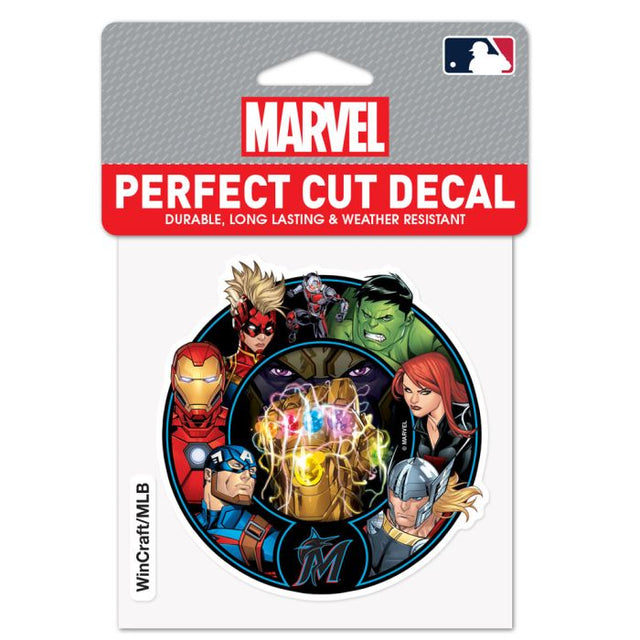 Miami Marlins / Marvel (c) 2021 MARVEL Perfect Cut Color Decal 4" x 4"