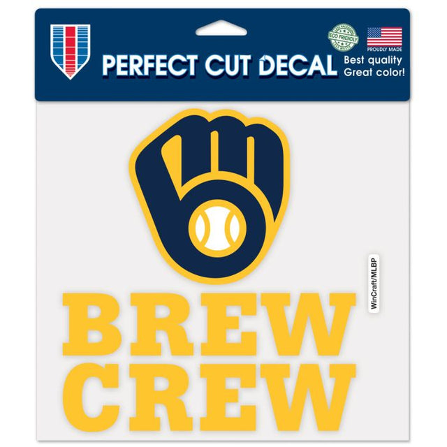 Milwaukee Brewers SLOGAN Perfect Cut Color Decal 8" x 8"