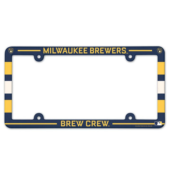 Milwaukee Brewers Slogan Lic Plate Frame Full Color