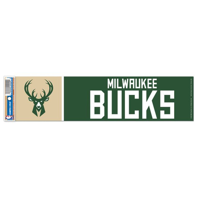 Tira de parachoques de los Milwaukee Bucks de 3" x 12"