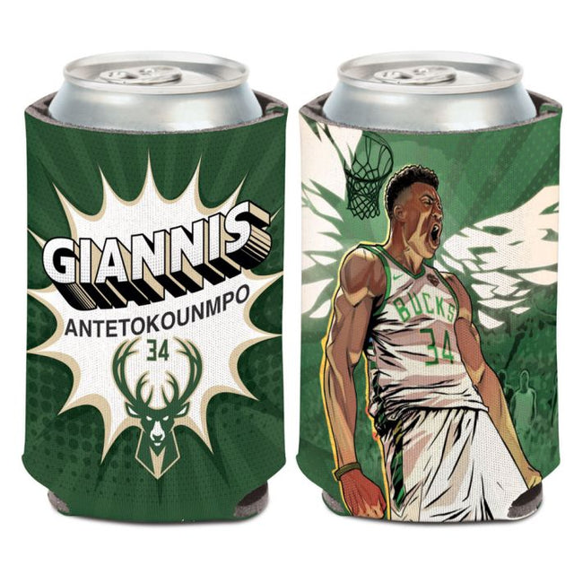 Enfriador de latas de 12 oz de los Milwaukee Bucks de Giannis Antetokounmpo