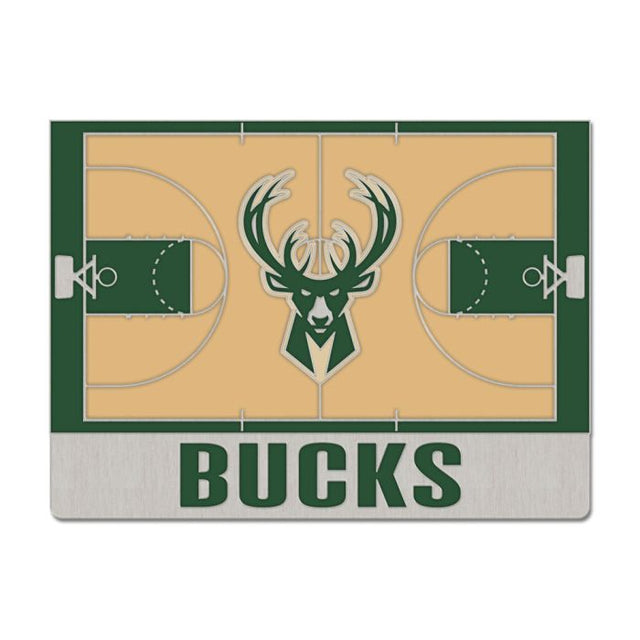 Milwaukee Bucks Court Collector Enamel Pin Jewelry Card