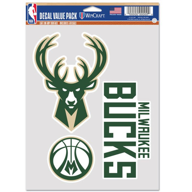 Paquete de 3 ventiladores multiusos de los Milwaukee Bucks