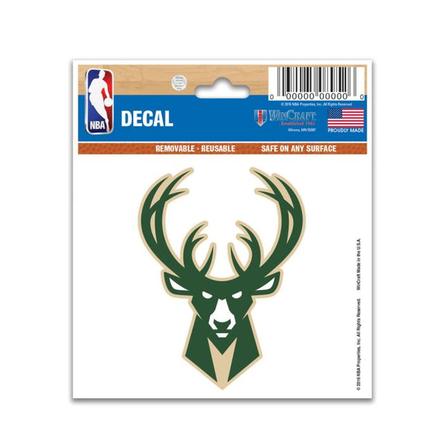 Calcomanía multiusos de los Milwaukee Bucks de 3" x 4"