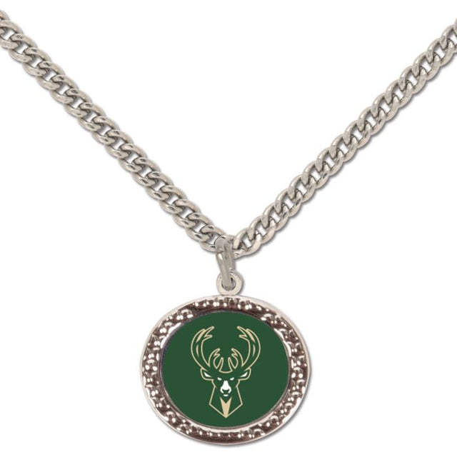 Collar de los Milwaukee Bucks con dije en forma de tarjeta de joyería