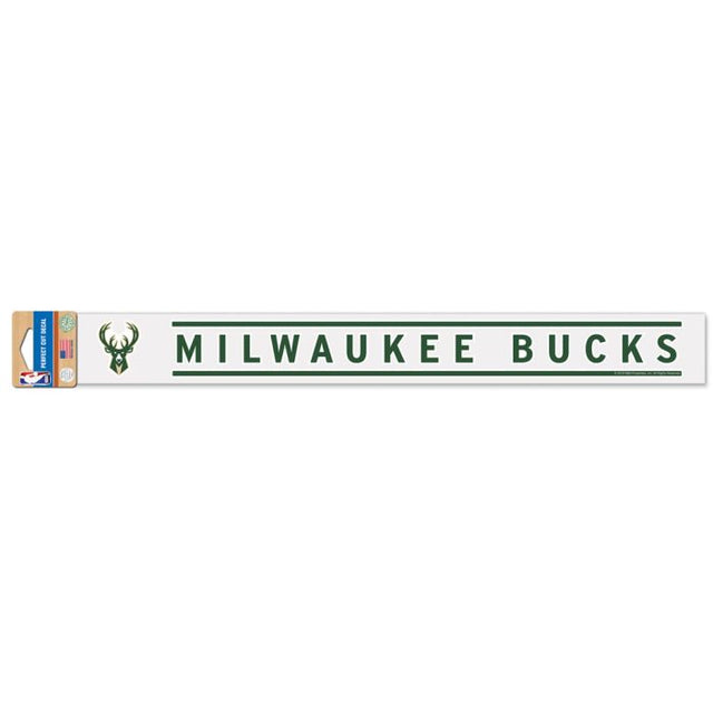 Calcomanías de corte perfecto de Milwaukee Bucks de 2" x 17"