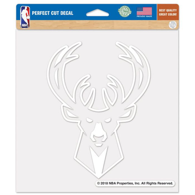 Calcomanías de corte perfecto de Milwaukee Bucks de 8" x 8"