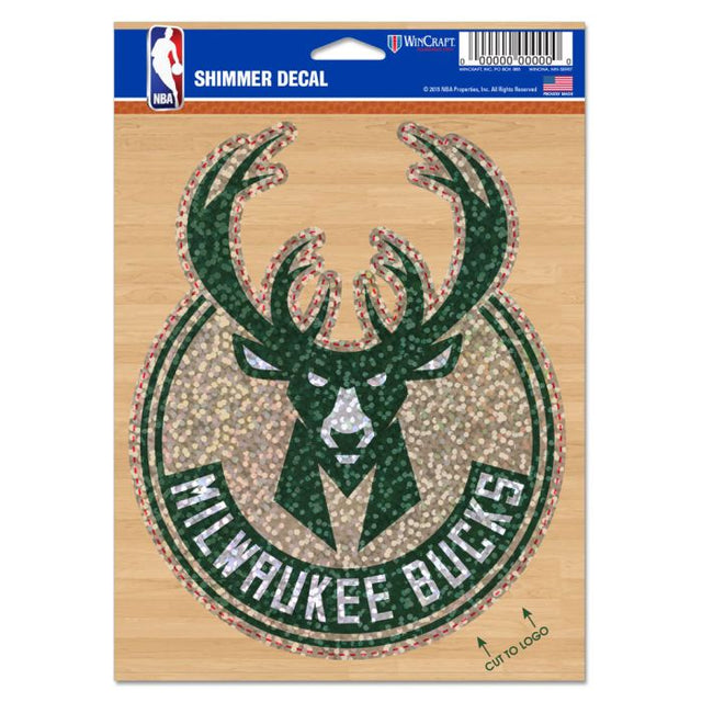 Calcomanías brillantes de Milwaukee Bucks de 5" x 7"